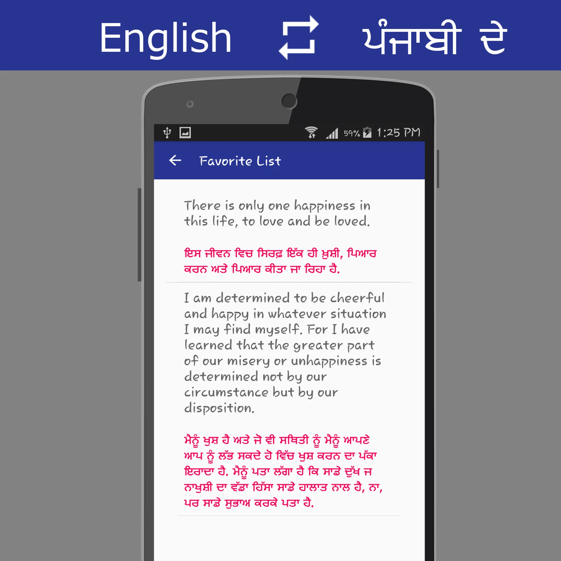 English - Punjabi Translator screenshot