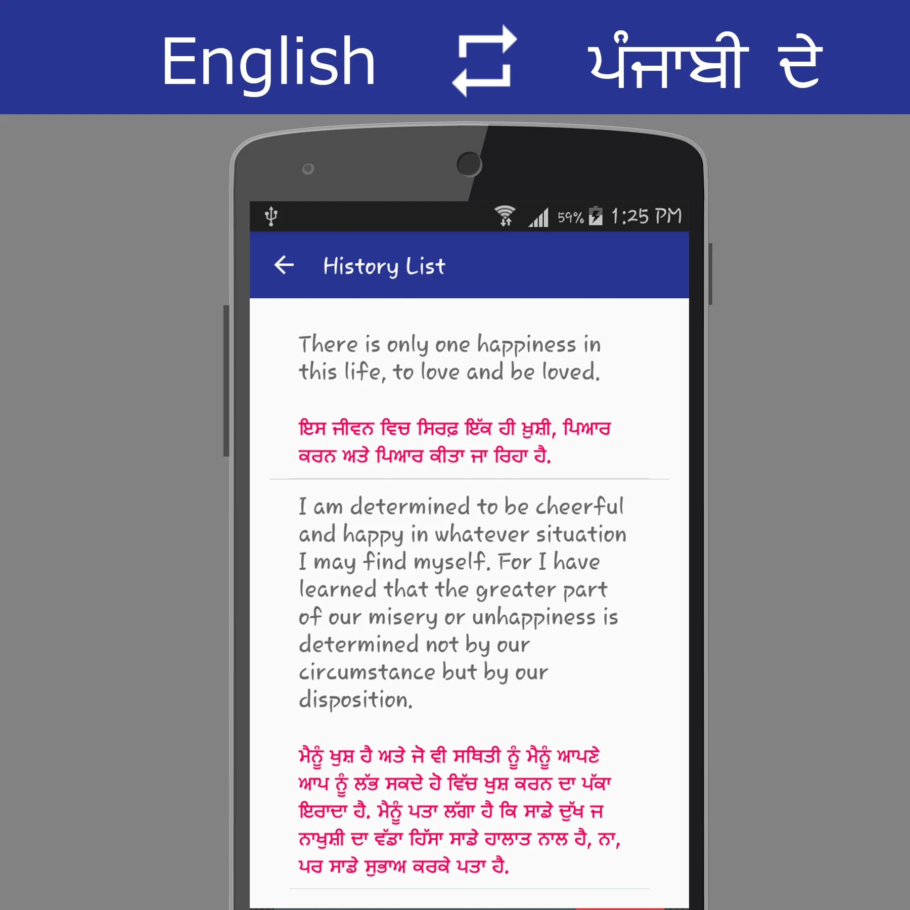 English - Punjabi Translator screenshot